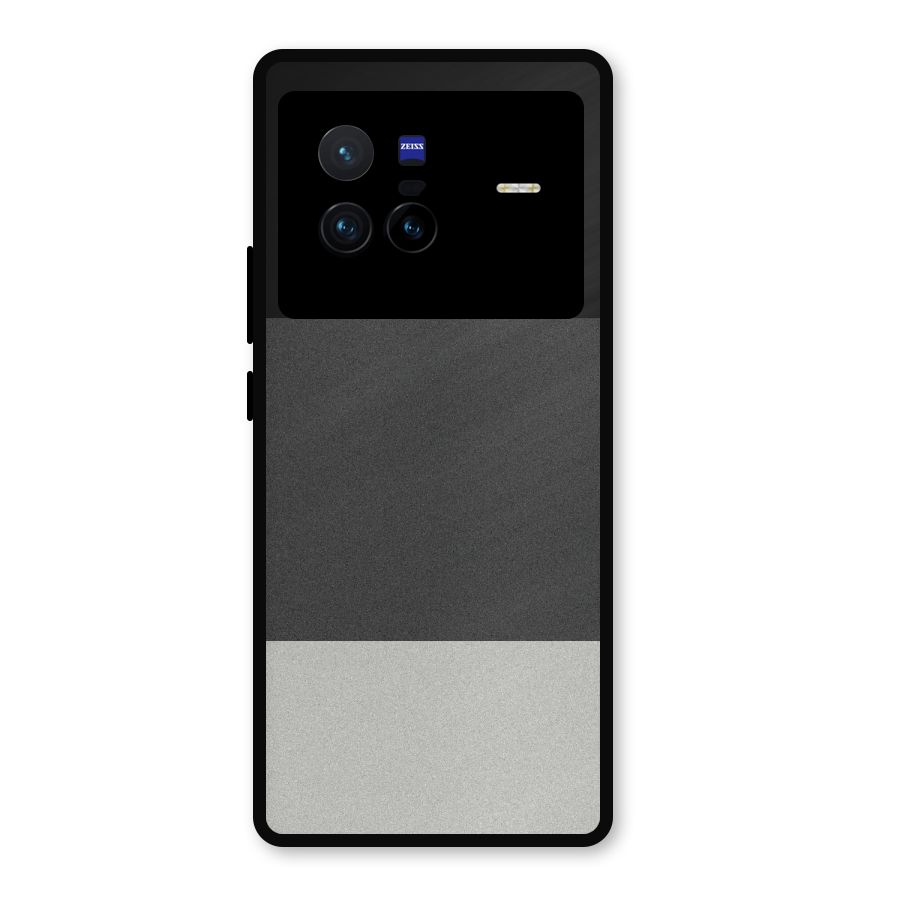 Pastel Black and Grey Metal Back Case for Vivo X80