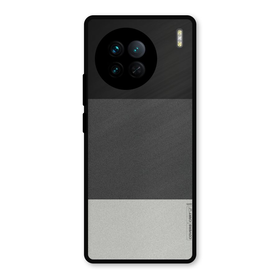 Pastel Black and Grey Metal Back Case for Vivo X90