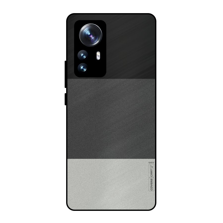 Pastel Black and Grey Metal Back Case for Xiaomi 12 Pro