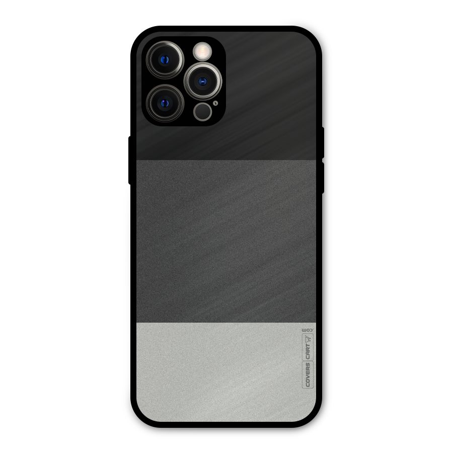 Pastel Black and Grey Metal Back Case for iPhone 12 Pro Max