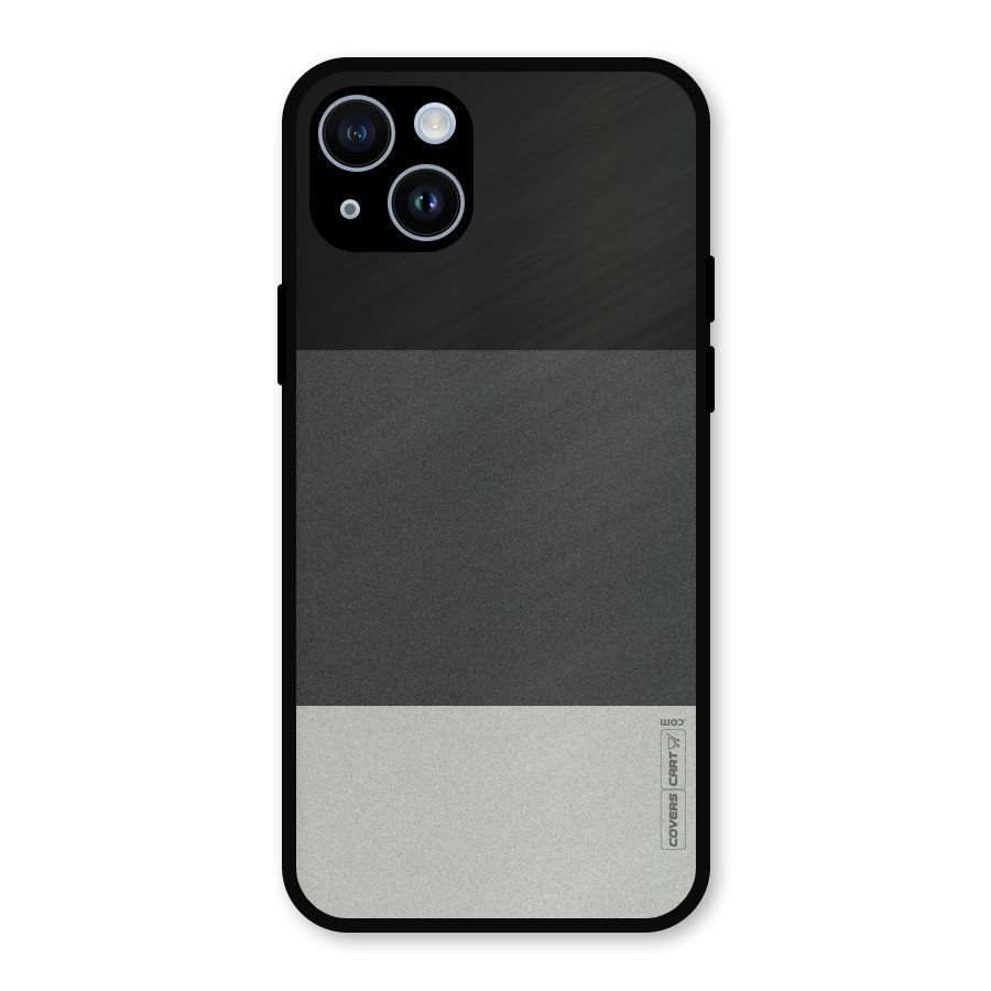 Pastel Black and Grey Metal Back Case for iPhone 14