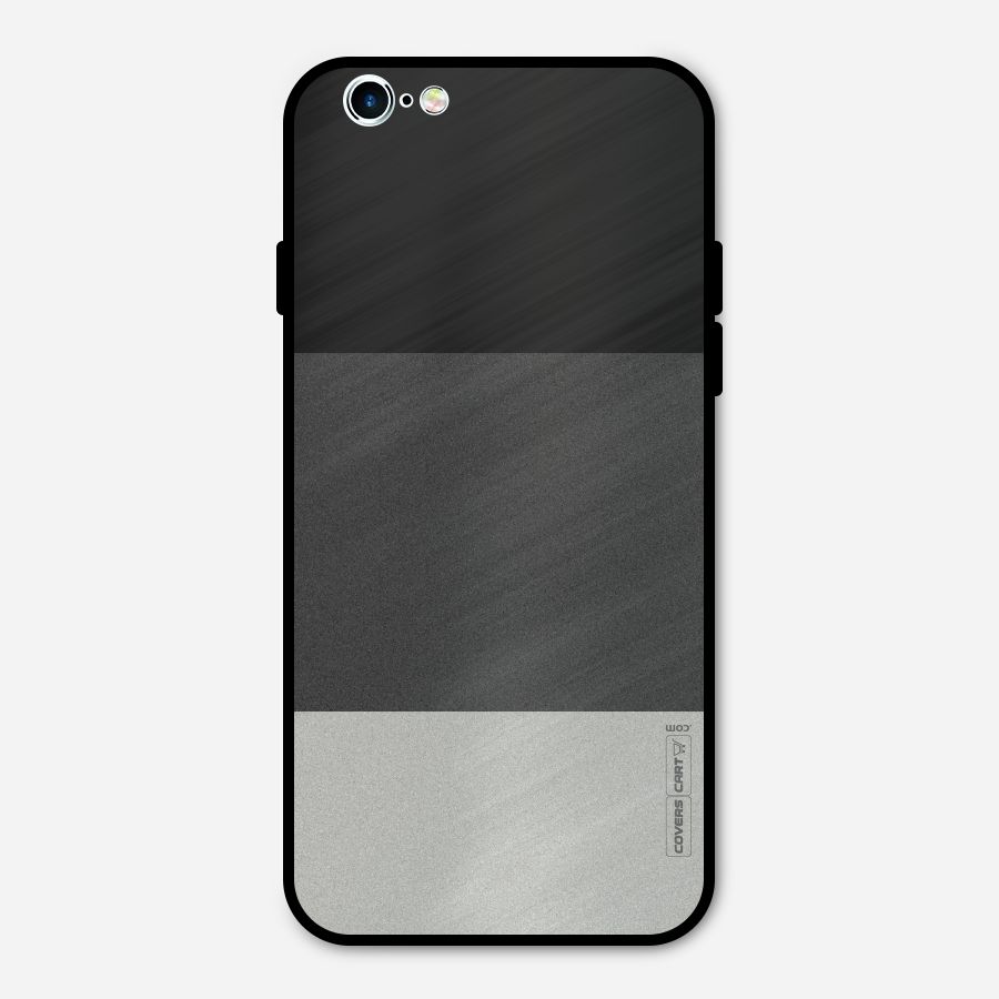 Pastel Black and Grey Metal Back Case for iPhone 6 6s