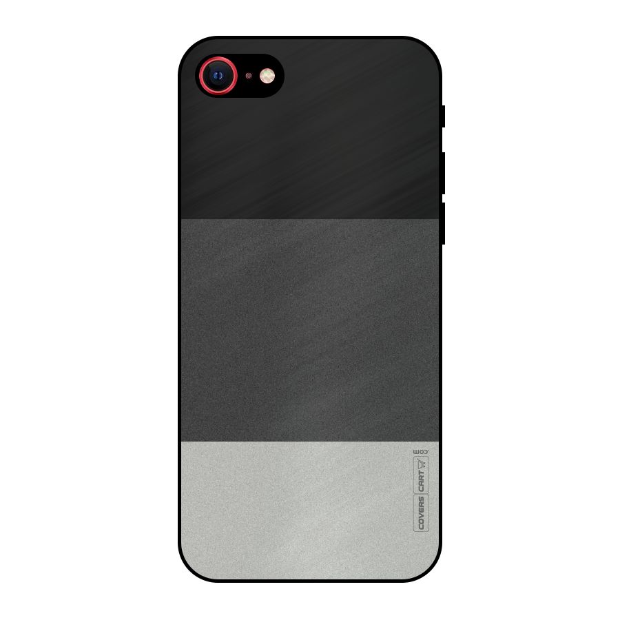 Pastel Black and Grey Metal Back Case for iPhone 7
