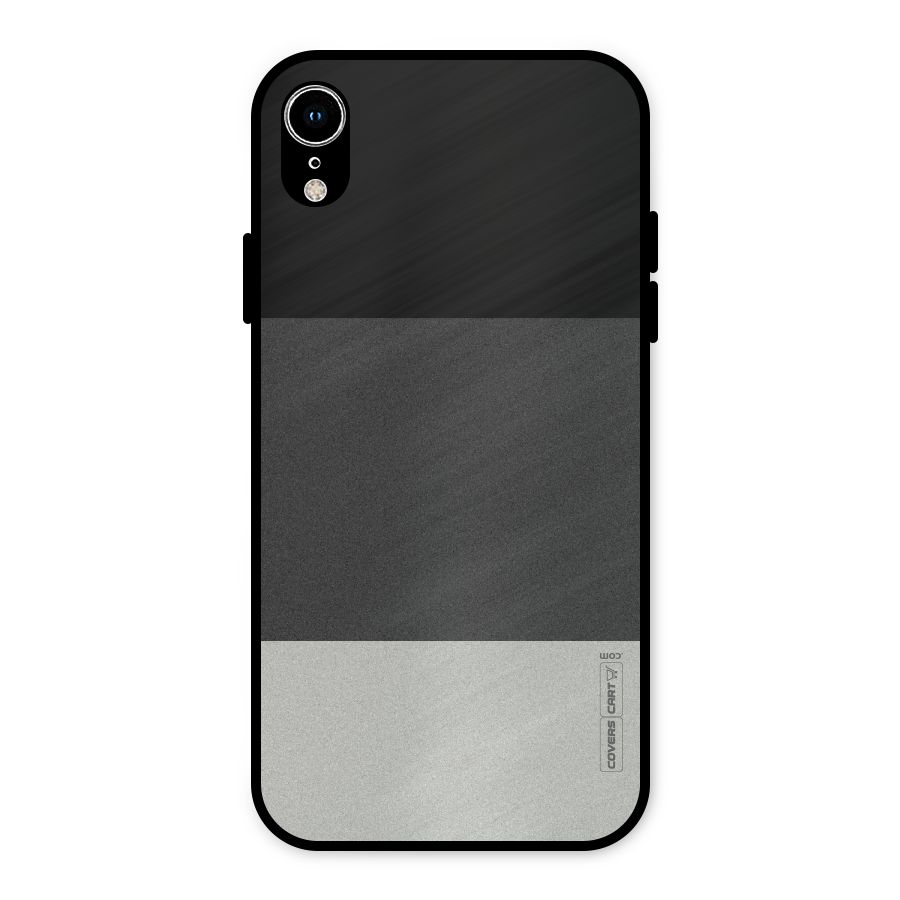 Pastel Black and Grey Metal Back Case for iPhone XR