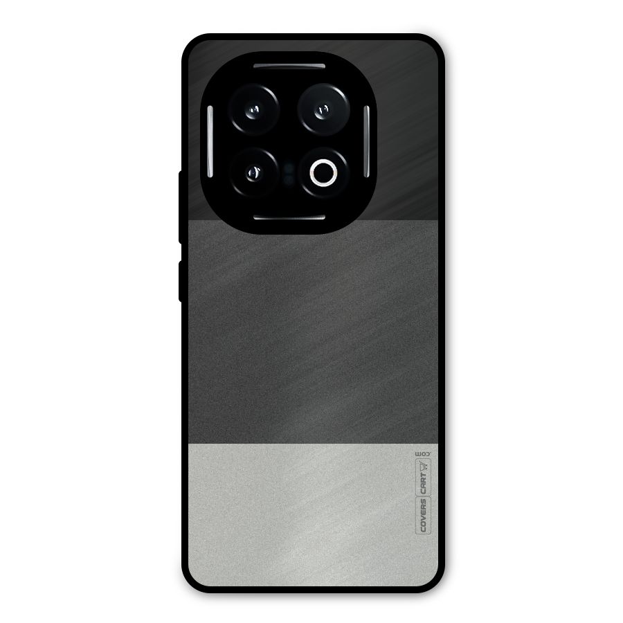 Pastel Black and Grey Metal Back Case for iQOO 13