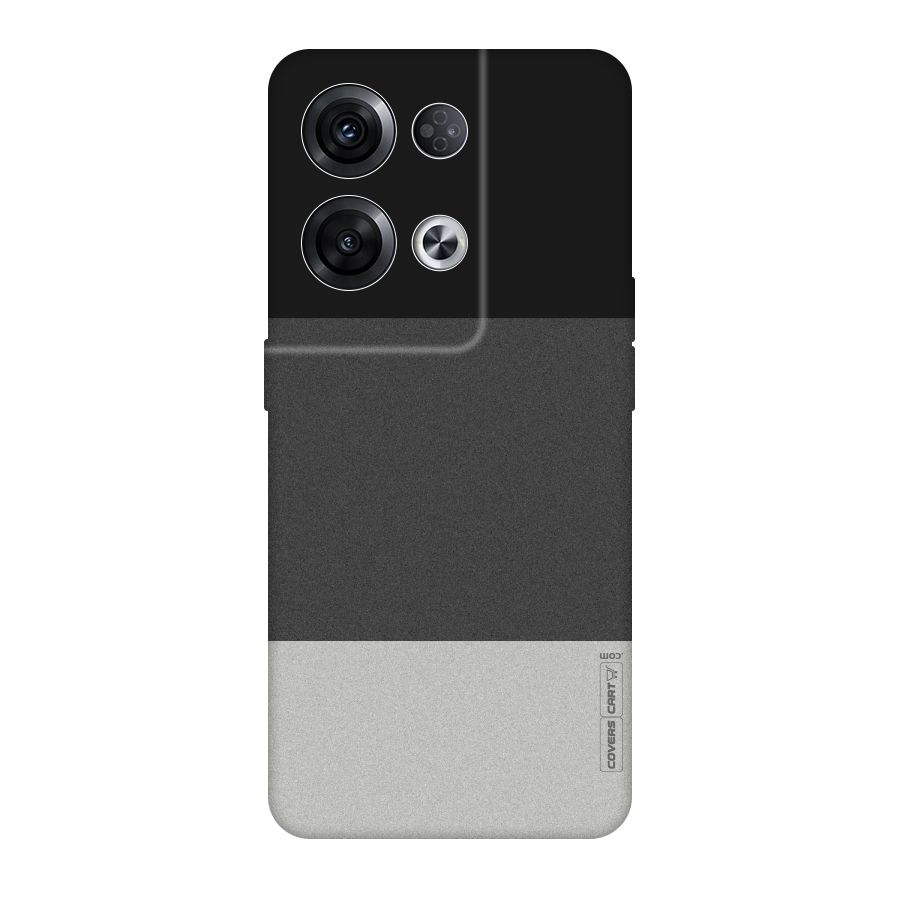 Pastel Black and Grey Original Polycarbonate Back Case for Oppo Reno8 Pro 5G