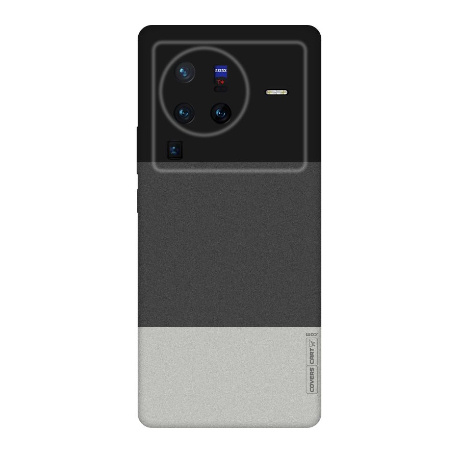 Pastel Black and Grey Original Polycarbonate Back Case for Vivo X80