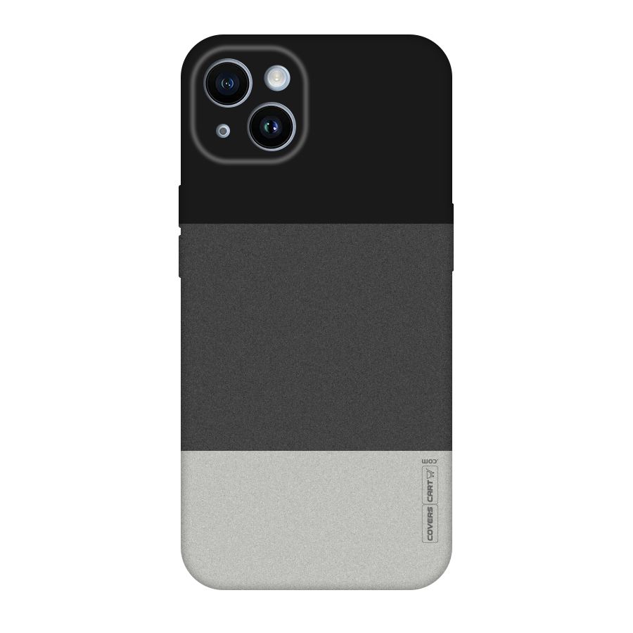 Pastel Black and Grey Original Polycarbonate Back Case for iPhone 14