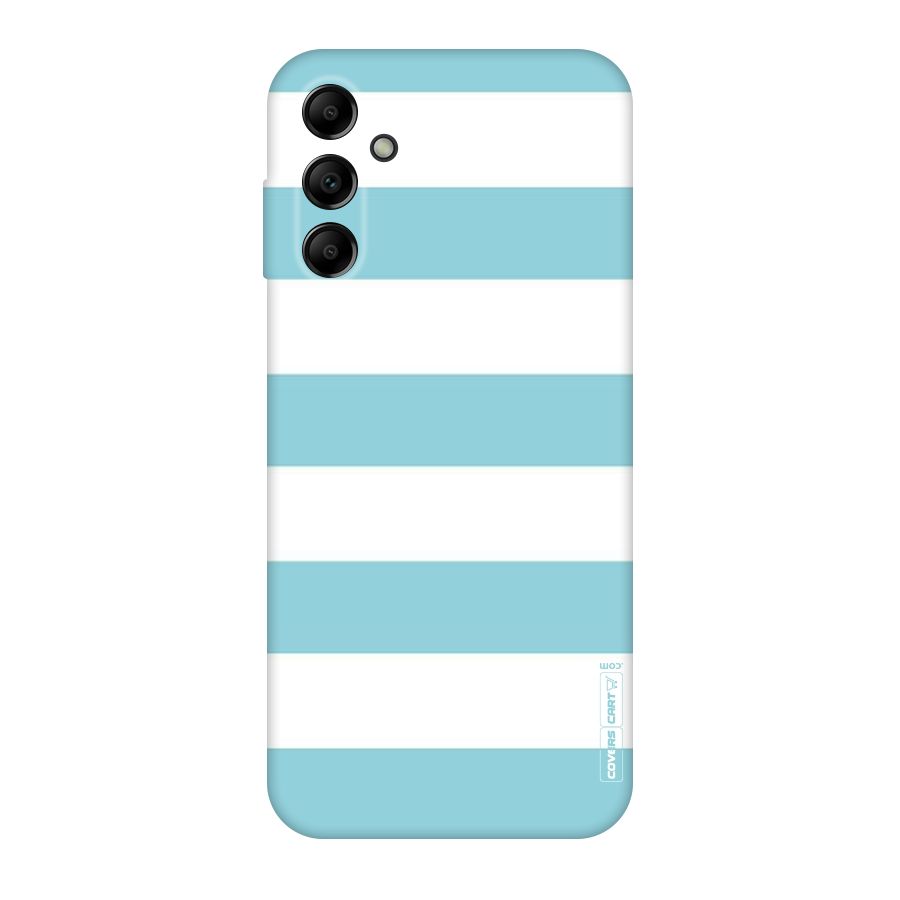 Pastel Blue White Stripes Original Polycarbonate Back Case for Galaxy A14 5G