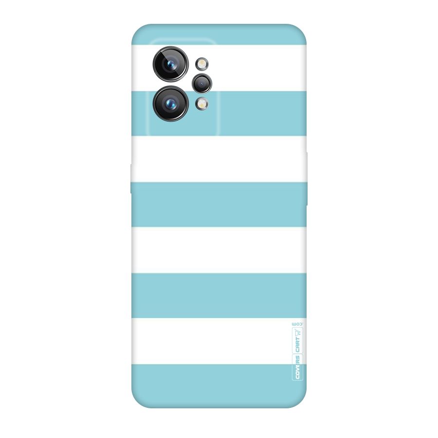 Pastel Blue White Stripes Original Polycarbonate Back Case for Realme GT2 Pro