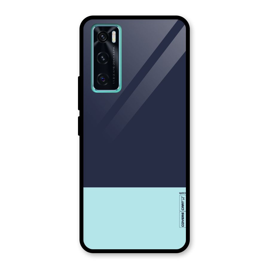 Pastel Blues Glass Back Case for Vivo V20 SE