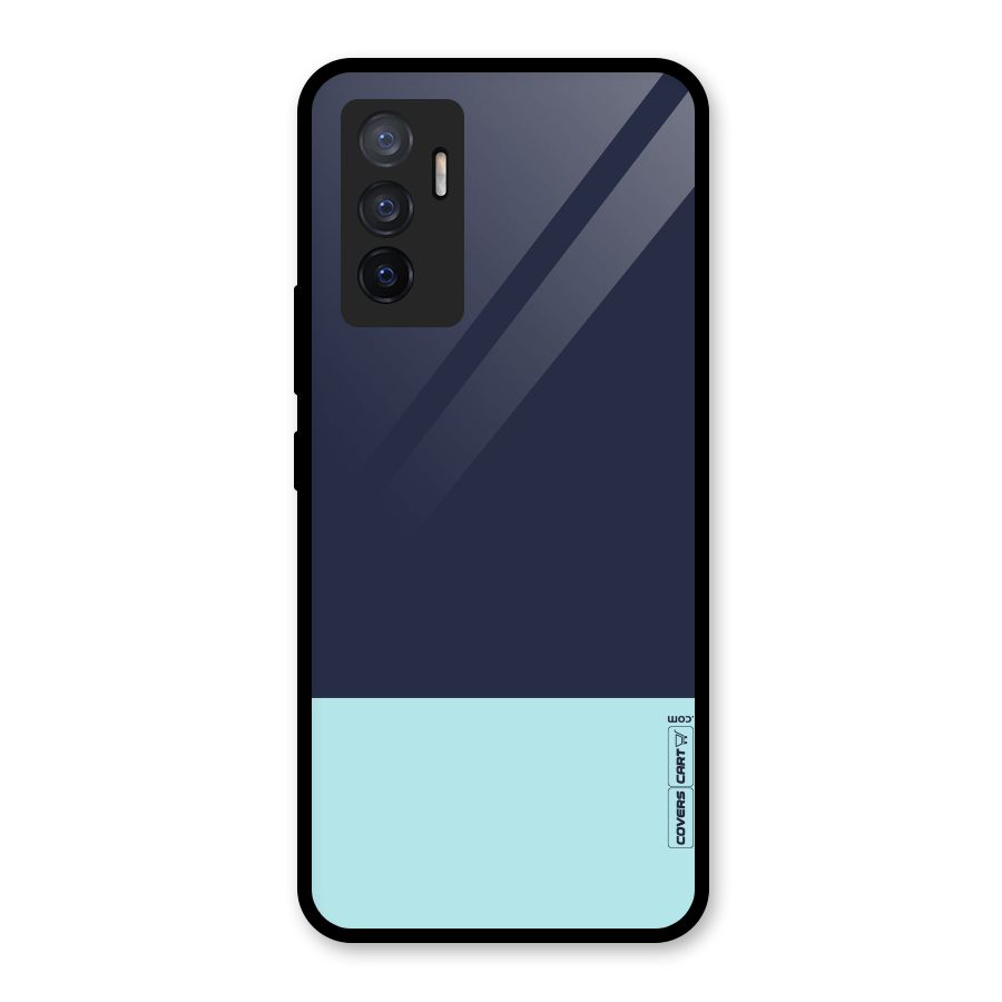 Pastel Blues Glass Back Case for Vivo V23e