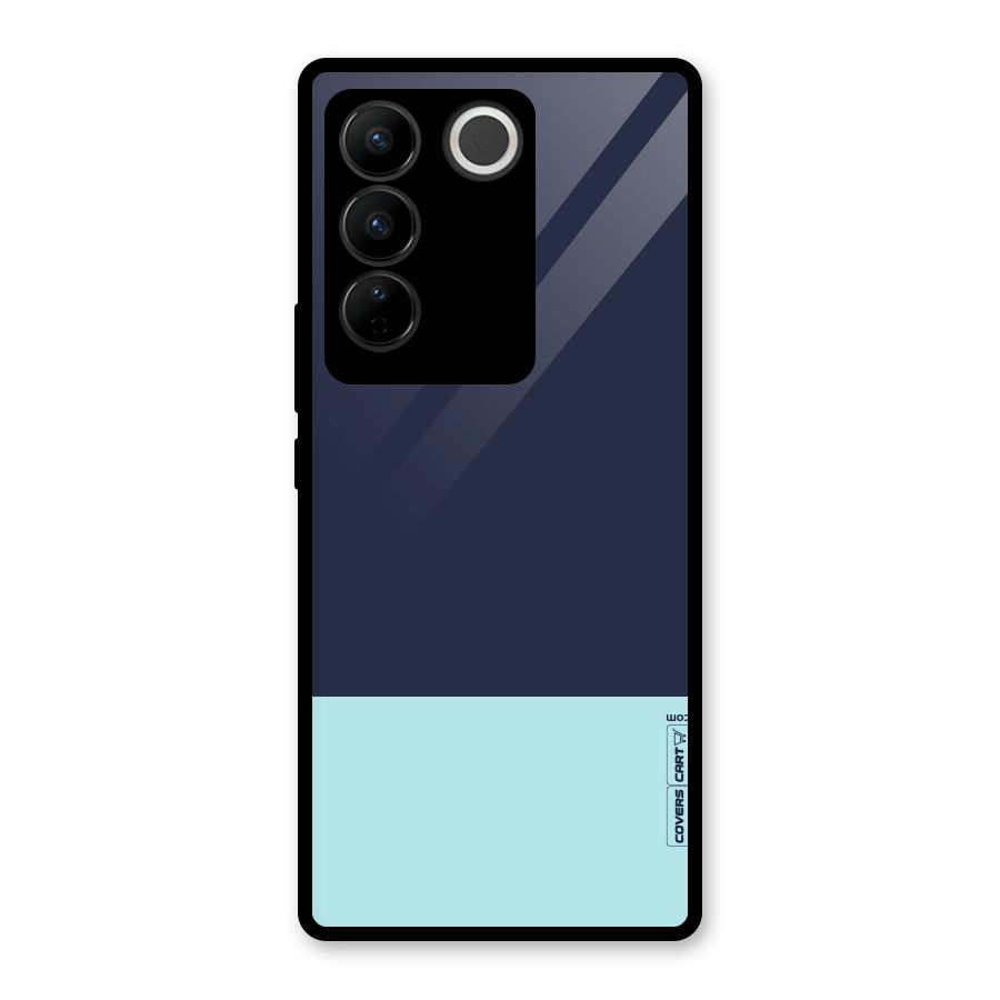 Pastel Blues Glass Back Case for Vivo V27