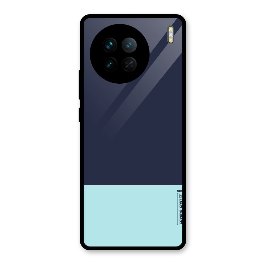 Pastel Blues Glass Back Case for Vivo X90