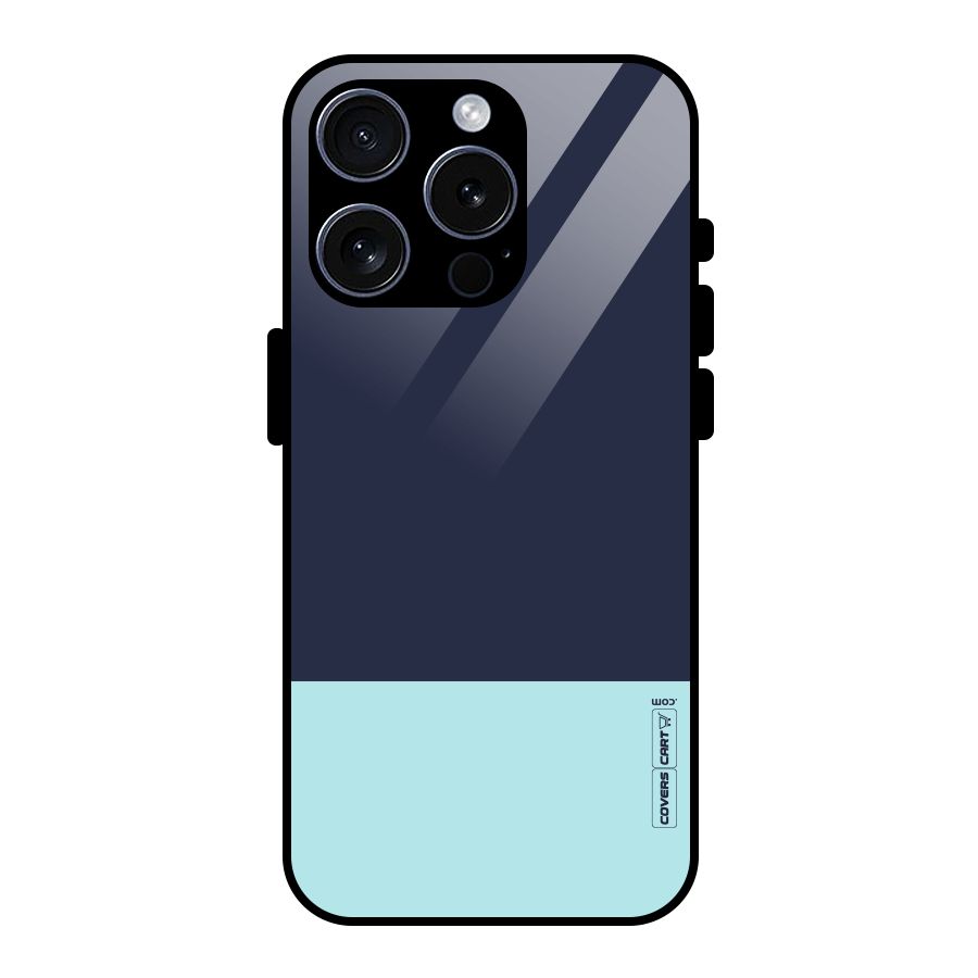 Pastel Blues Glass Back Case for iPhone 15 Pro