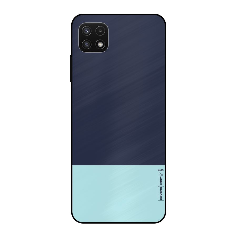Pastel Blues Metal Back Case for Galaxy A22 5G