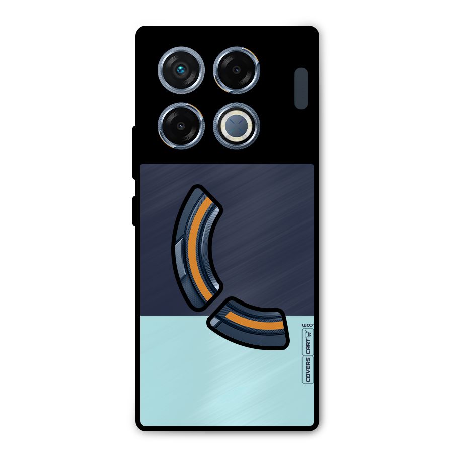 Pastel Blues Metal Back Case for Infinix GT 20 Pro