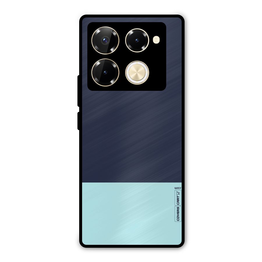 Pastel Blues Metal Back Case for Infinix Note 40 Pro