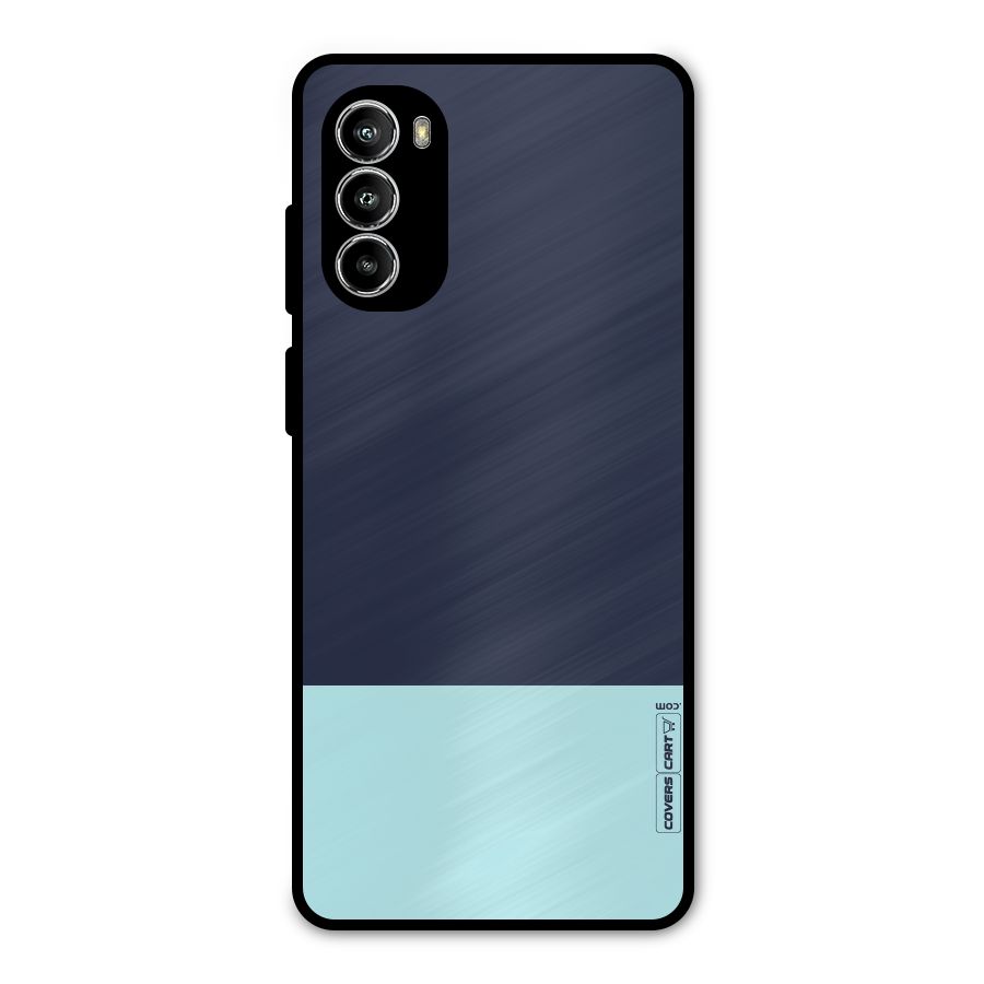Pastel Blues Metal Back Case for Moto G82