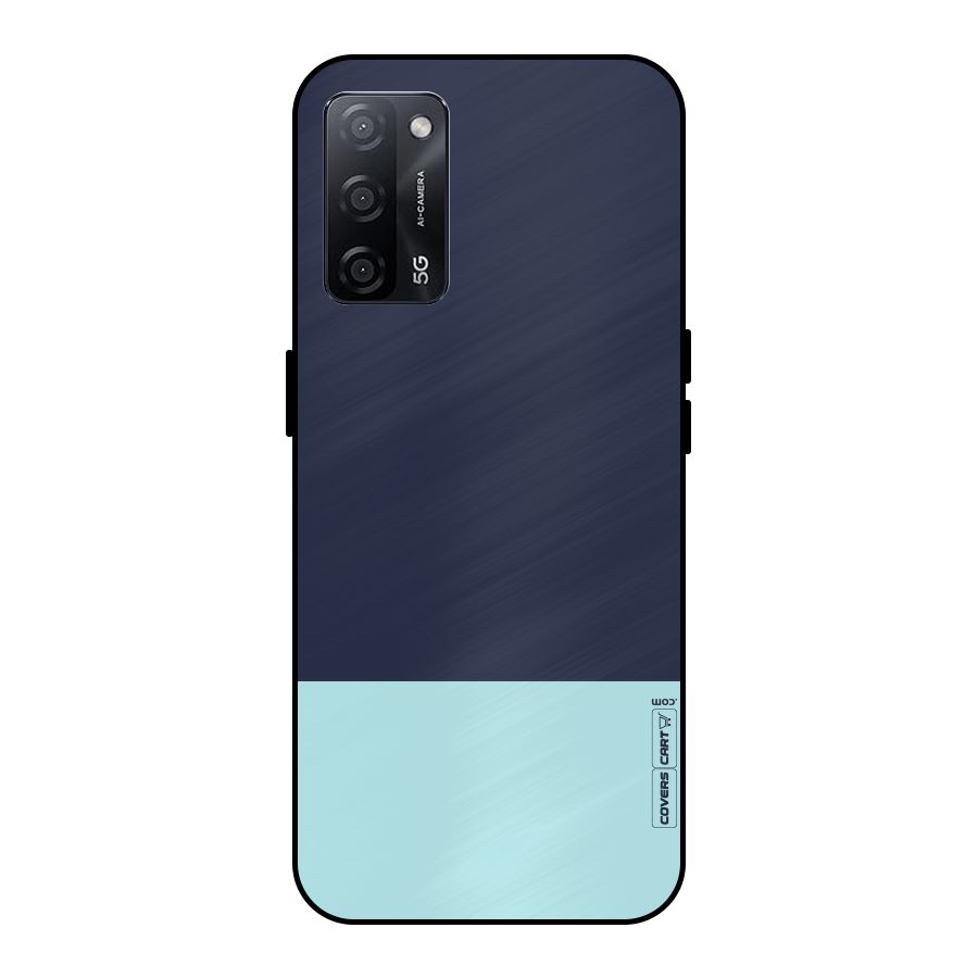 Pastel Blues Metal Back Case for Oppo A53s 5G