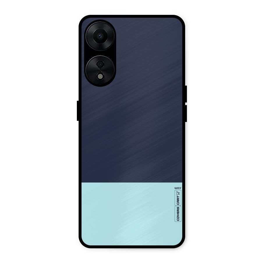 Pastel Blues Metal Back Case for Oppo A78 5G