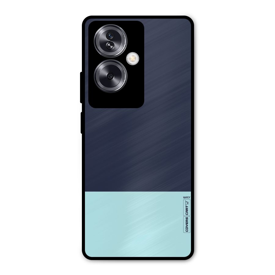 Pastel Blues Metal Back Case for Oppo A79 5G