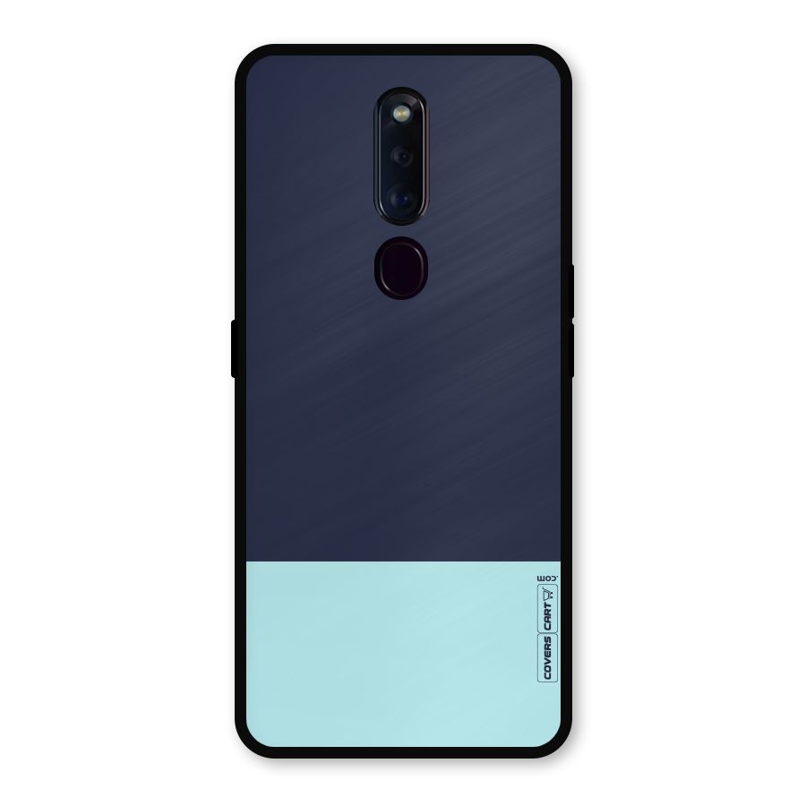 Pastel Blues Metal Back Case for Oppo F11 Pro