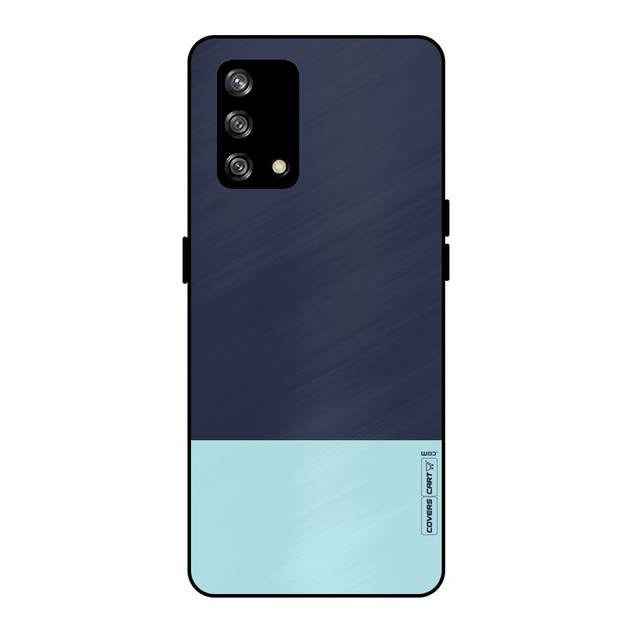 Pastel Blues Metal Back Case for Oppo F19