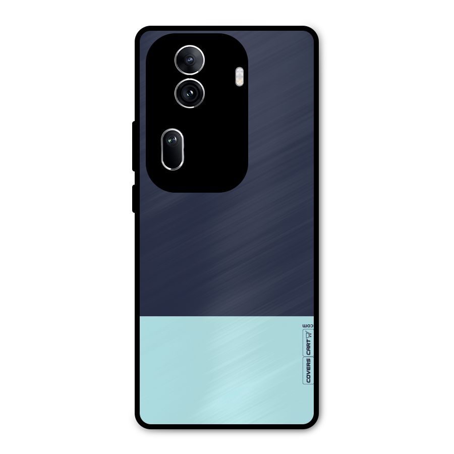 Pastel Blues Metal Back Case for Oppo Reno11 Pro 5G