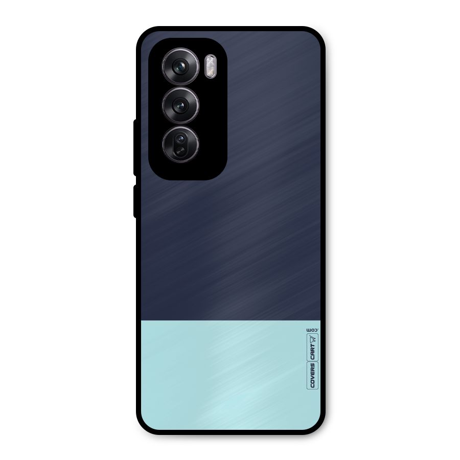 Pastel Blues Metal Back Case for Oppo Reno12 Pro