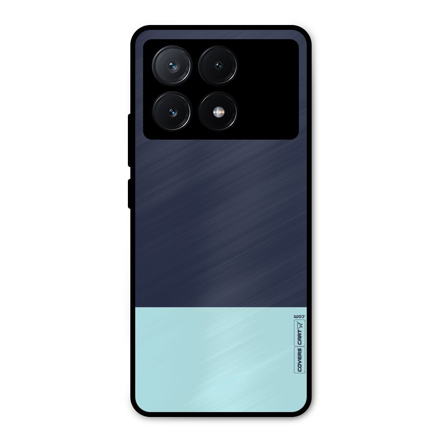 Pastel Blues Metal Back Case for Poco X6 Pro