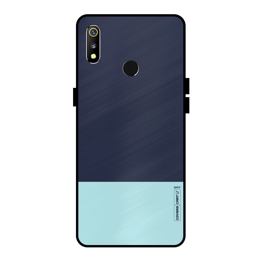 Pastel Blues Metal Back Case for Realme 3