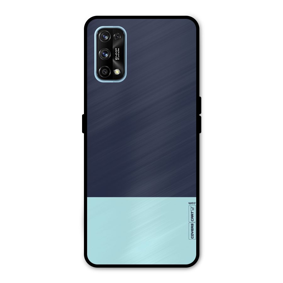 Pastel Blues Metal Back Case for Realme 7 Pro