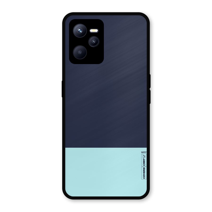 Pastel Blues Metal Back Case for Realme C35