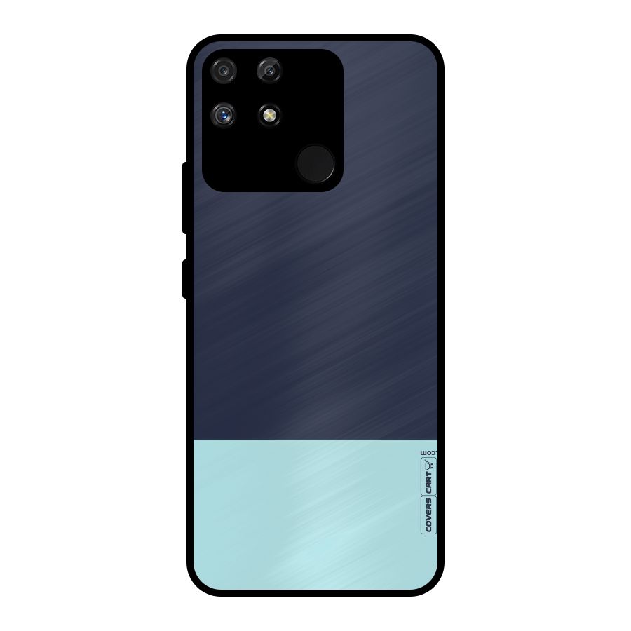 Pastel Blues Metal Back Case for Realme Narzo 50A