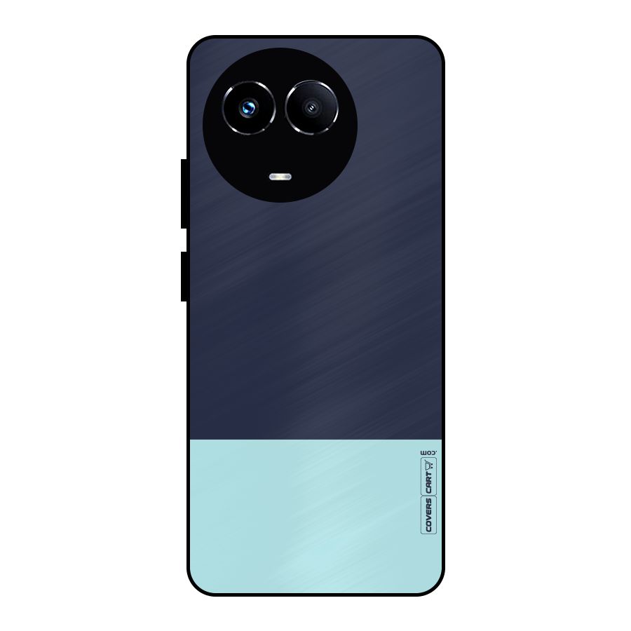 Pastel Blues Metal Back Case for Realme Narzo 60X