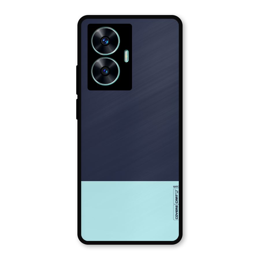 Pastel Blues Metal Back Case for Realme Narzo N55