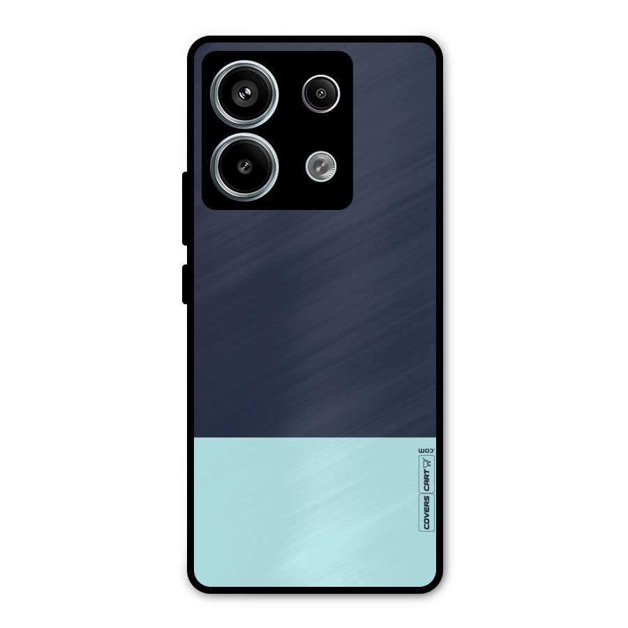 Pastel Blues Metal Back Case for Redmi Note 13 Pro 5G