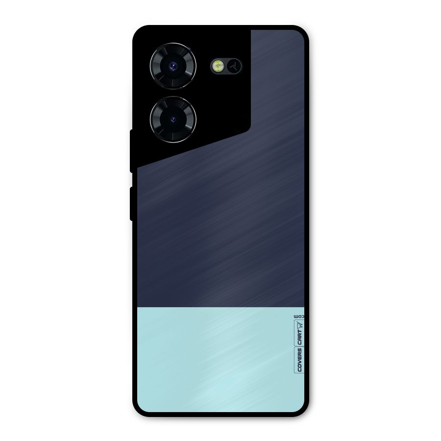 Pastel Blues Metal Back Case for Tecno Pova 5 Pro 5G