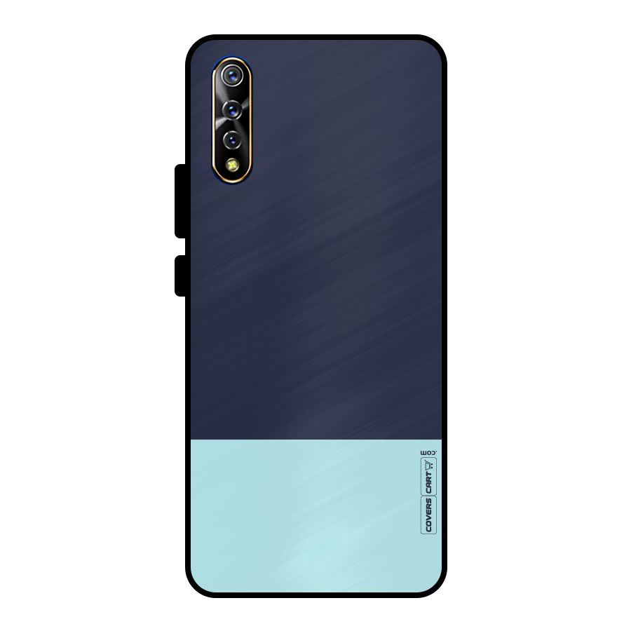 Pastel Blues Metal Back Case for Vivo S1