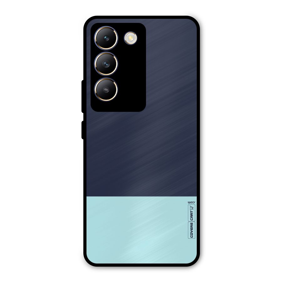 Pastel Blues Metal Back Case for Vivo T3 5G