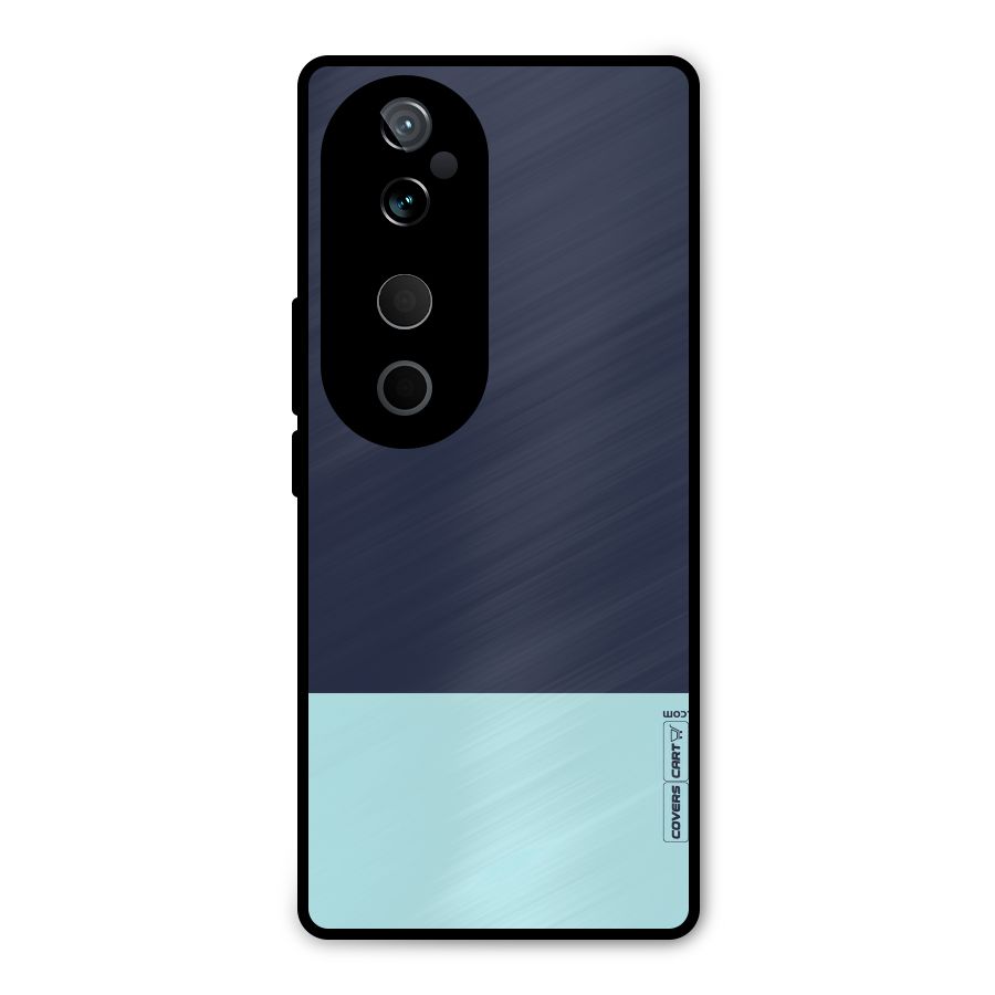 Pastel Blues Metal Back Case for Vivo T3 Ultra