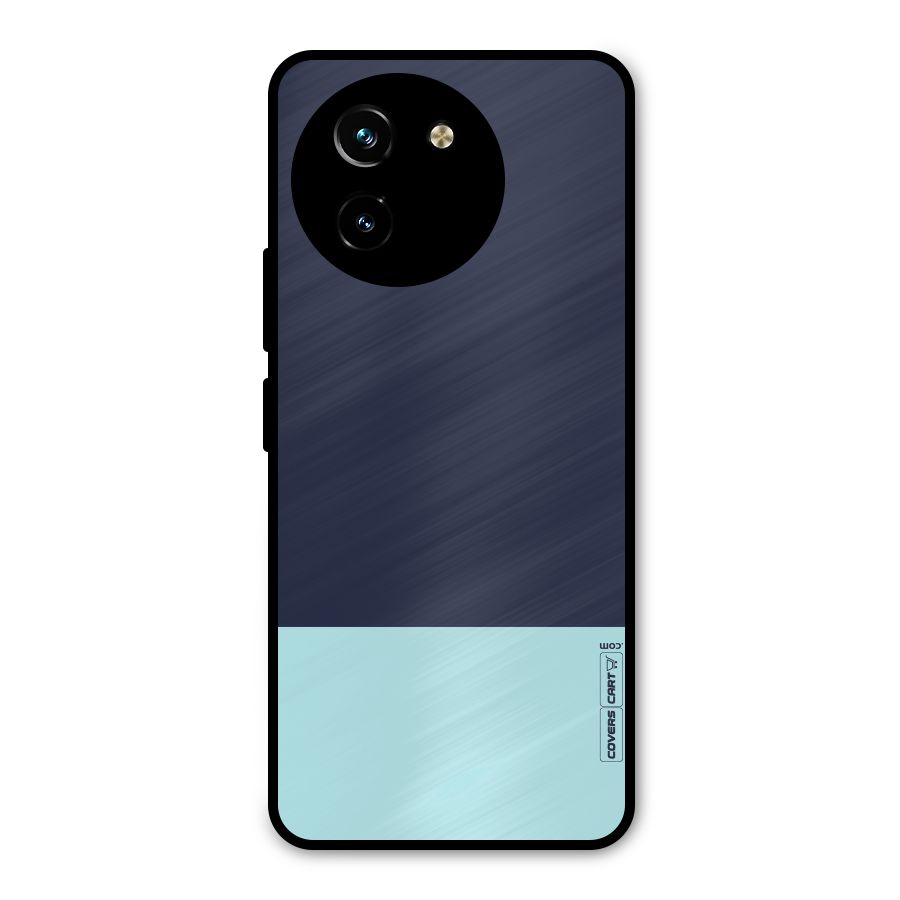 Pastel Blues Metal Back Case for Vivo T3x