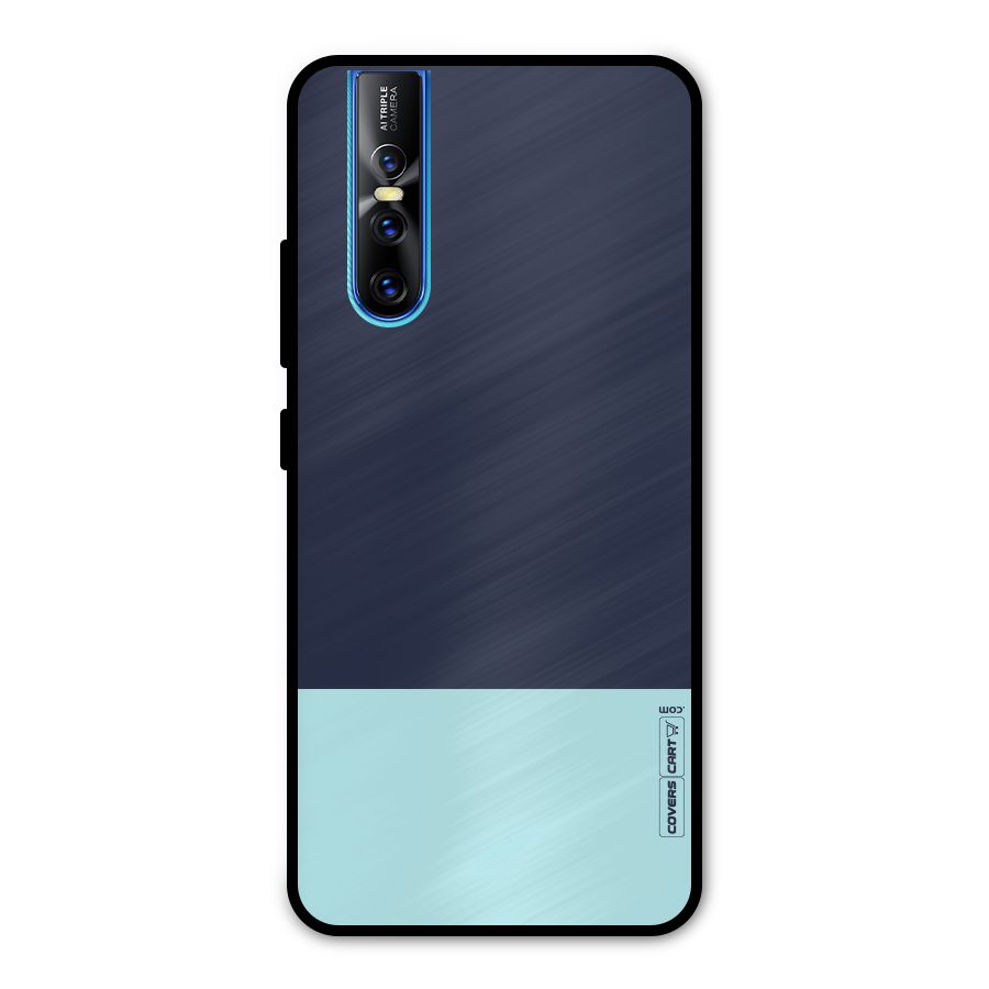 Pastel Blues Metal Back Case for Vivo V15 Pro