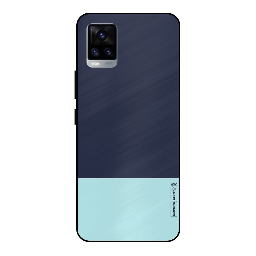 Pastel Blues Metal Back Case for Vivo V20 2021
