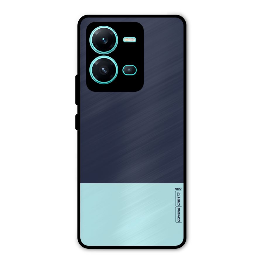 Pastel Blues Metal Back Case for Vivo V25