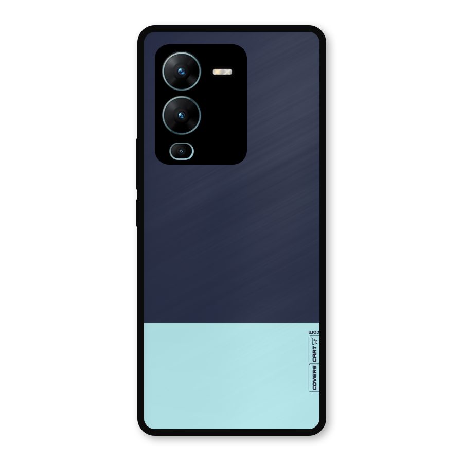Pastel Blues Metal Back Case for Vivo V25 Pro