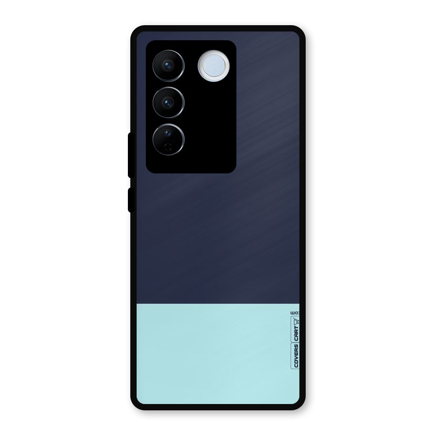 Pastel Blues Metal Back Case for Vivo V27
