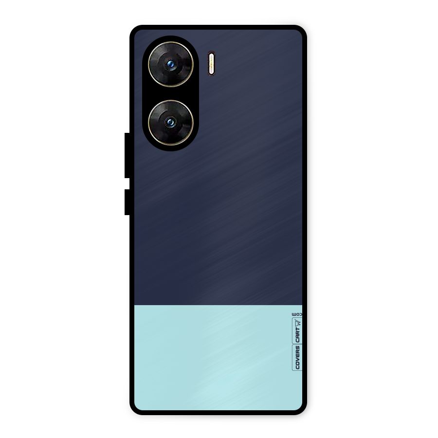 Pastel Blues Metal Back Case for Vivo V29e