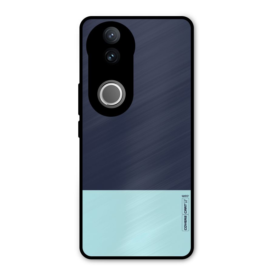 Pastel Blues Metal Back Case for Vivo V50e